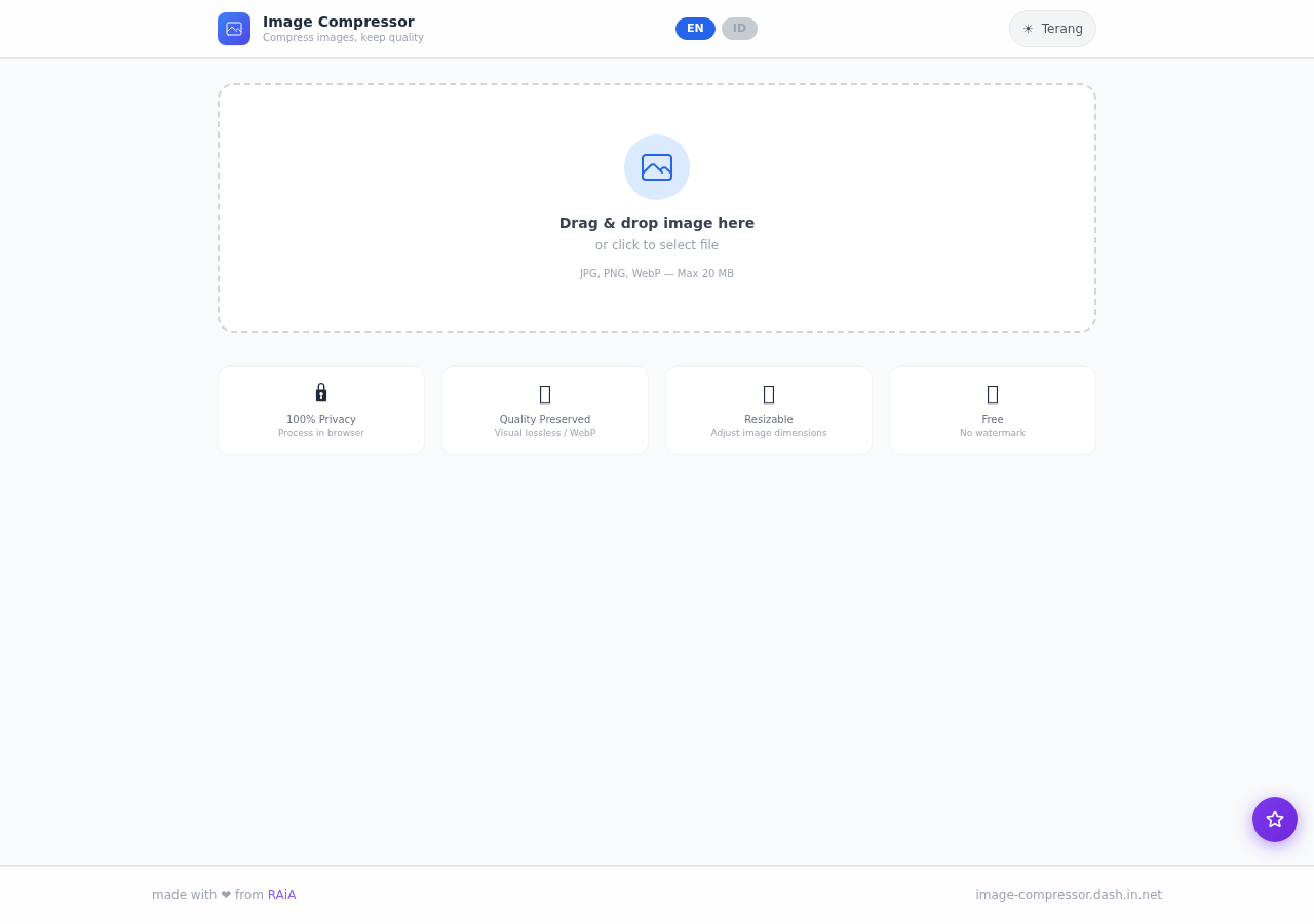 Image Compressor — Case Study: Membangun Tool Online