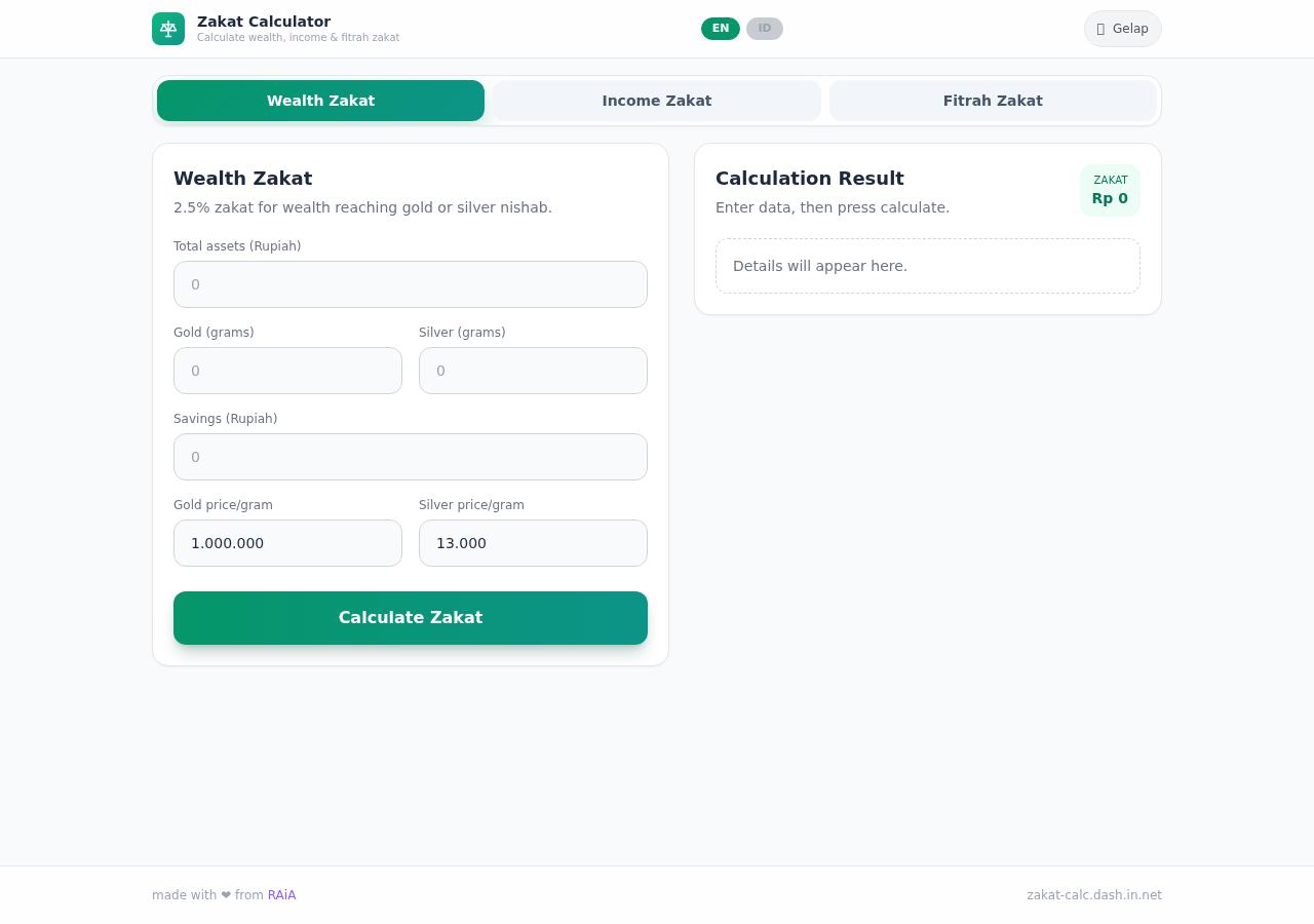 Zakat Calculator — Case Study: Membangun Tool Online